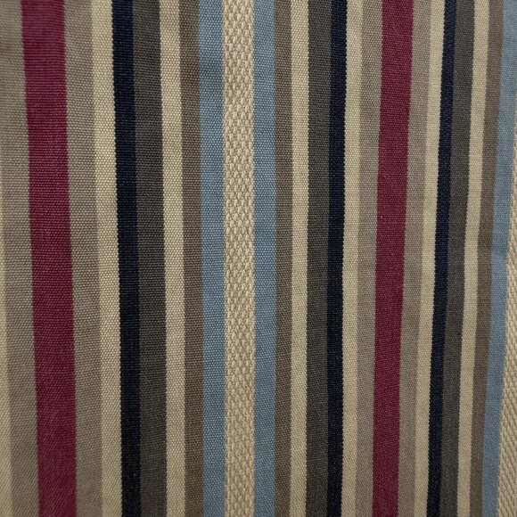 Faconnable Long Sleeve Button Up Shirt Men Cotton Striped Purple Gray Large - Picture 14 of 16